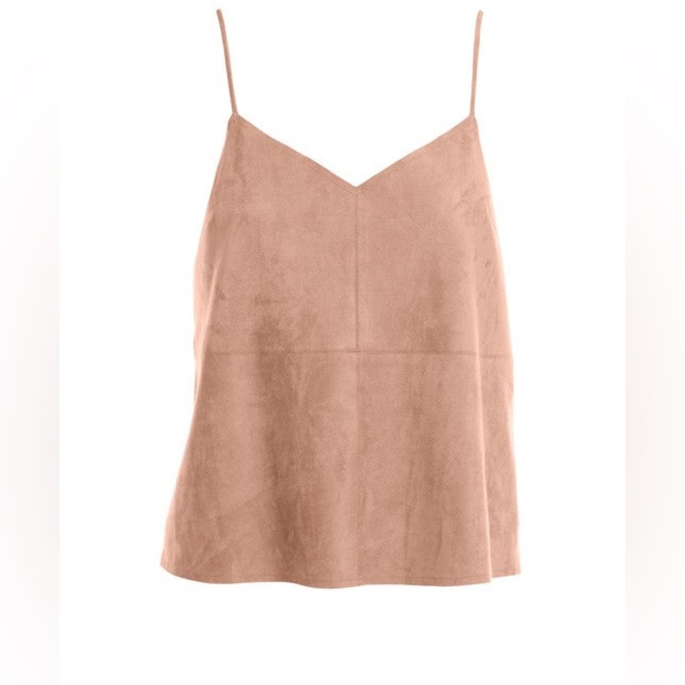 Faux Suede‎ Tan  Tank Top